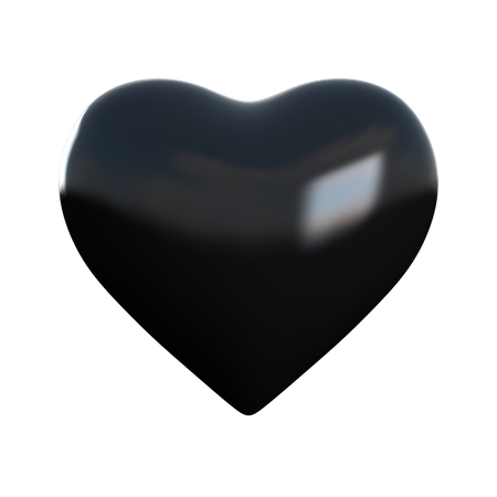 Coeur noir  3D Icon