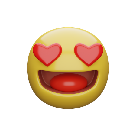 Oeil de coeur  3D Emoji