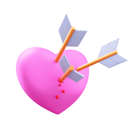 Coeur transpercé  3D Illustration