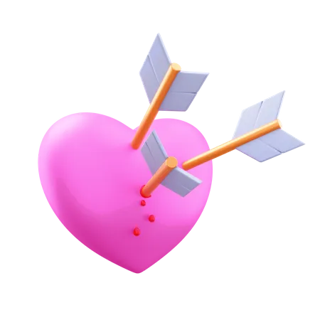 Coeur transpercé  3D Illustration