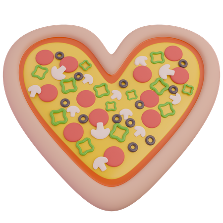 Pizza coeur  3D Icon