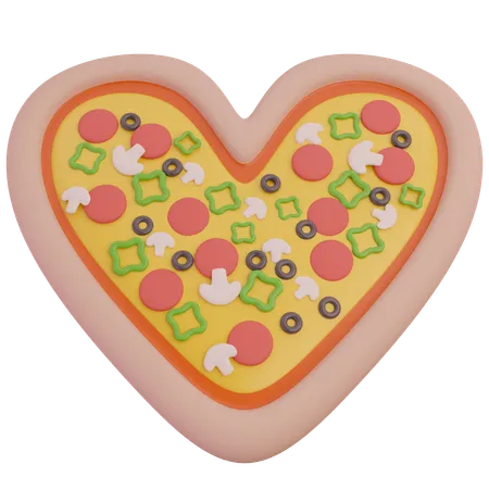 Pizza coeur  3D Icon