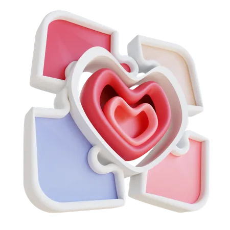 Casse-tête coeur  3D Icon