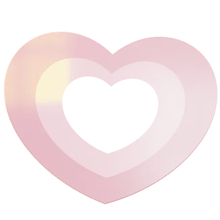 Coeur rose  3D Icon