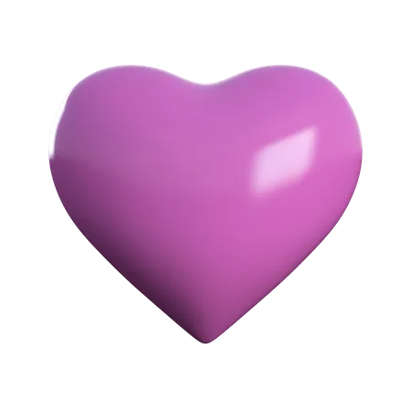 Coeur rose  3D Icon