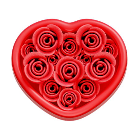 Roses coeur  3D Icon