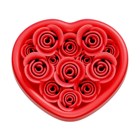 Roses coeur  3D Icon