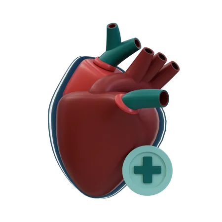 Coeur en bonne santé  3D Icon