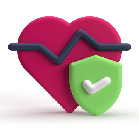 Coeur en sécurité  3D Icon