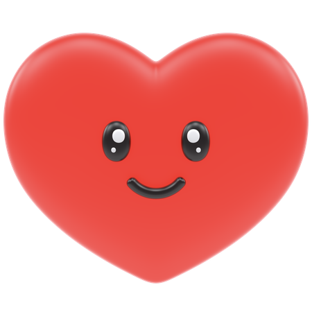 Sourire de coeur  3D Icon