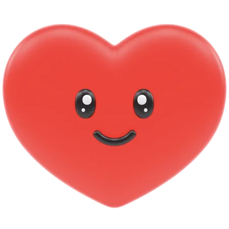 Sourire de coeur  3D Icon