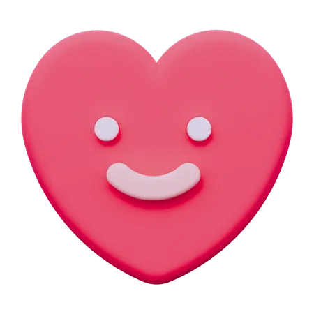 Sourire de coeur  3D Icon