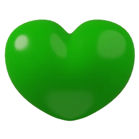 Coeur vert  3D Icon