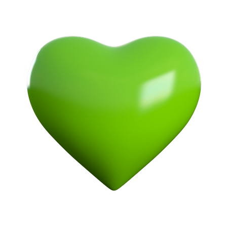 Coeur vert  3D Icon