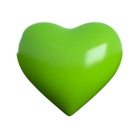 Coeur vert  3D Icon