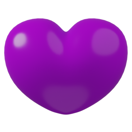 Cœur violet  3D Icon