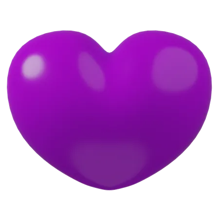 Cœur violet  3D Icon