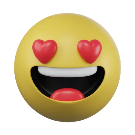 Emoji visage coeur  3D Icon