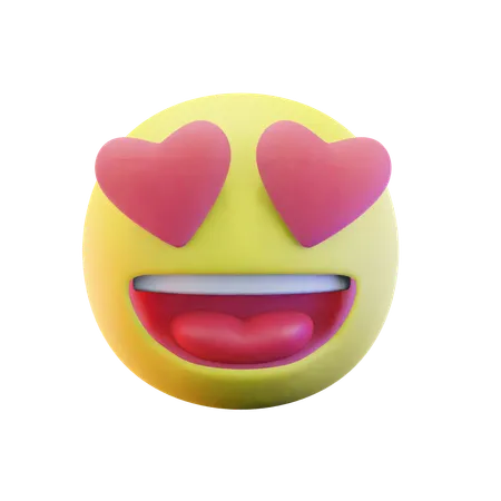 Emoji visage coeur  3D Icon