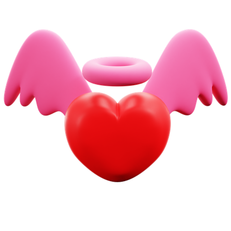 Coeur volant  3D Icon