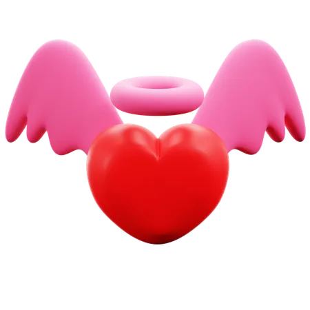 Coeur volant  3D Icon