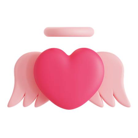 Coeur volant  3D Icon