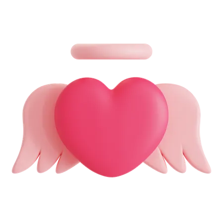 Coeur volant  3D Icon