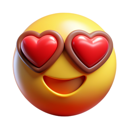 Emoji yeux coeur  3D Icon