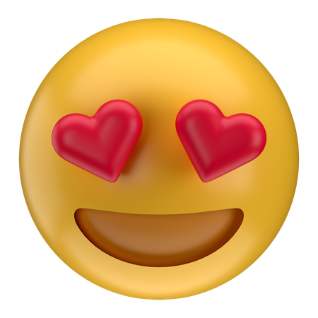 Emoji yeux coeur  3D Icon