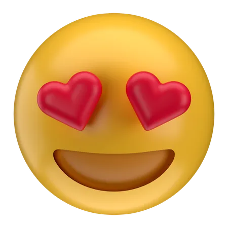 Emoji yeux coeur  3D Icon