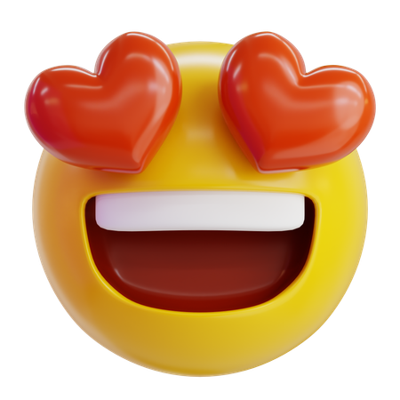 Emoji yeux coeur  3D Icon