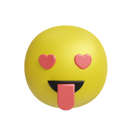 Emoji yeux coeur  3D Icon