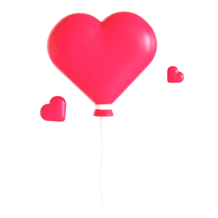 Ballon de coeurs  3D Icon