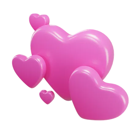 Coeurs d'amour  3D Icon