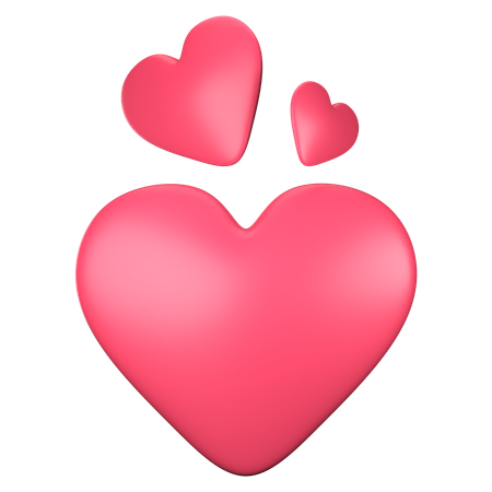 Coeurs d'amour  3D Icon