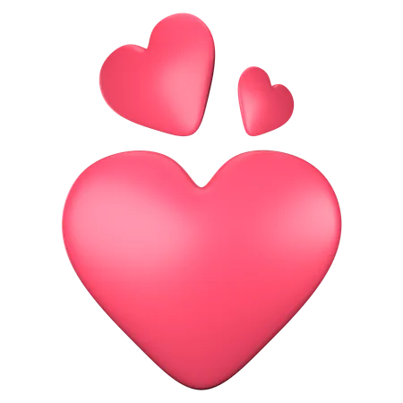 Coeurs d'amour  3D Icon