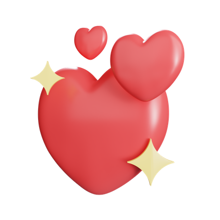 Coeurs de Saint Valentin  3D Icon