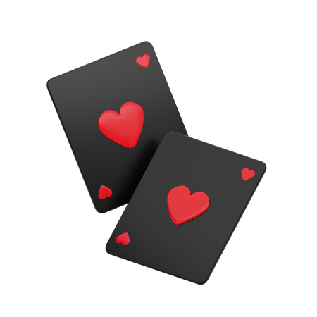 Carte de poker coeurs  3D Icon