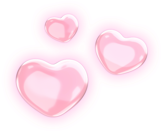 Coeurs roses brillants  3D Icon