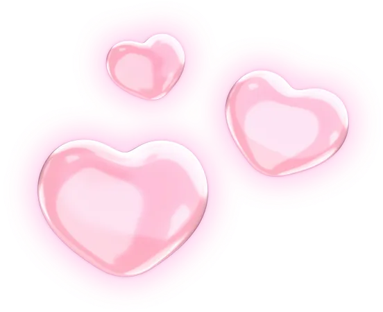 Coeurs roses brillants  3D Icon