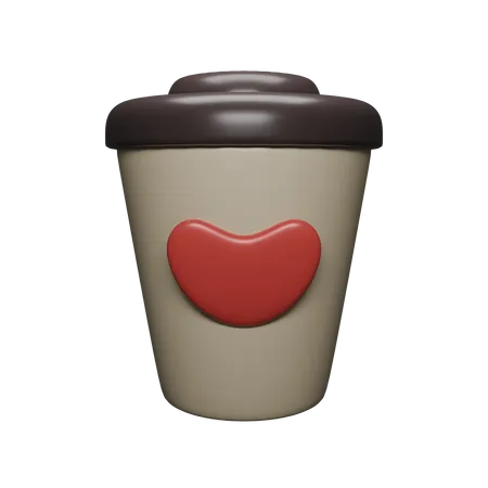 Coffe Love  3D Icon