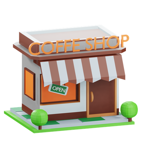 Coffe Shop  3D Icon