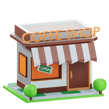 Coffe Shop  3D Icon