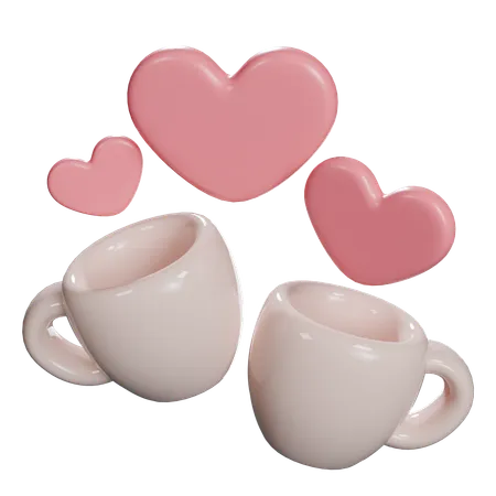 A Couple Mugs For A Coffee High Resolution 3000 X 3000 Blend File PNG Transparent 3D Icon
