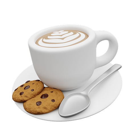 Coffee And Cookies  3D Icon