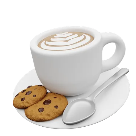 Coffee And Cookies  3D Icon