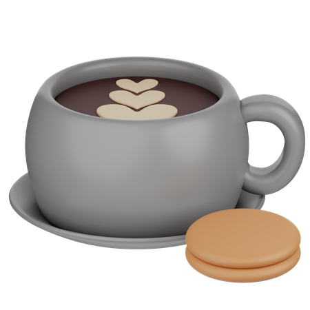 Coffee And Cookies  3D Icon