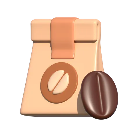 Coffee Bag 3 D Coffee Shop Icon 3D Icon