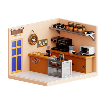 Coffee Bar  3D Icon