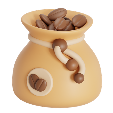 Coffee bean bag  3D Icon